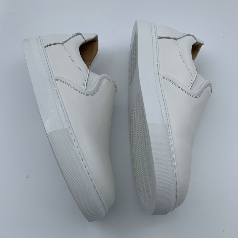 White Leather Casual Shoes image 6