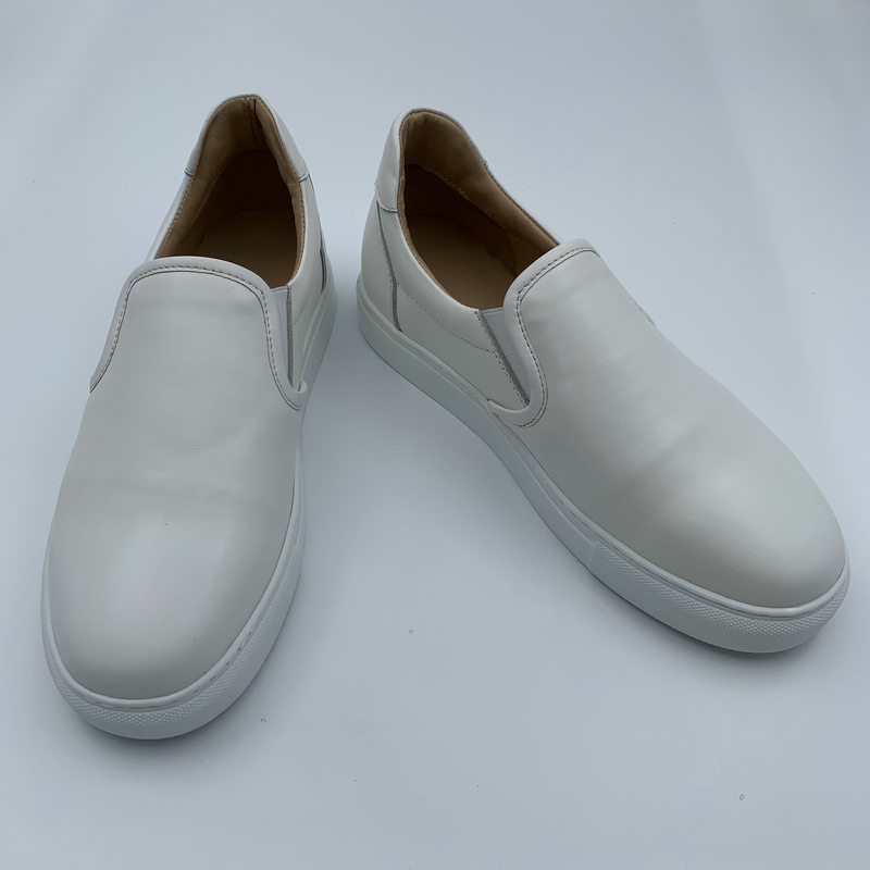 White Leather Casual Shoes image 8