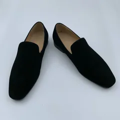 Black Suede Plain Loafers image 2