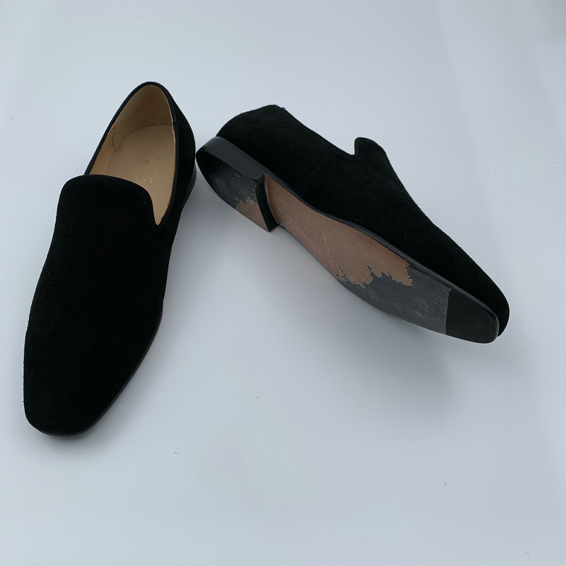Black Suede Plain Loafers image 3