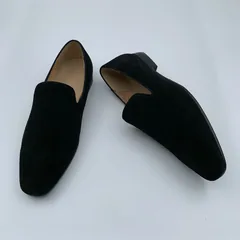 Black Suede Plain Loafers image 4