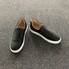 Black Leather&Suede Panel Casual Shoes image 1
