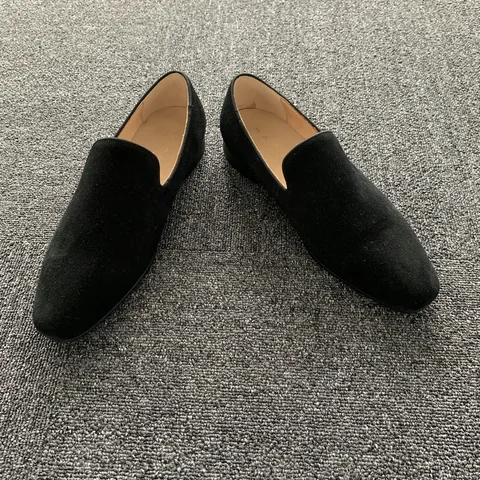 Black Suede Plain Loafers