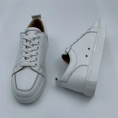 Custom Casual Mens White Leather Trainers image 5