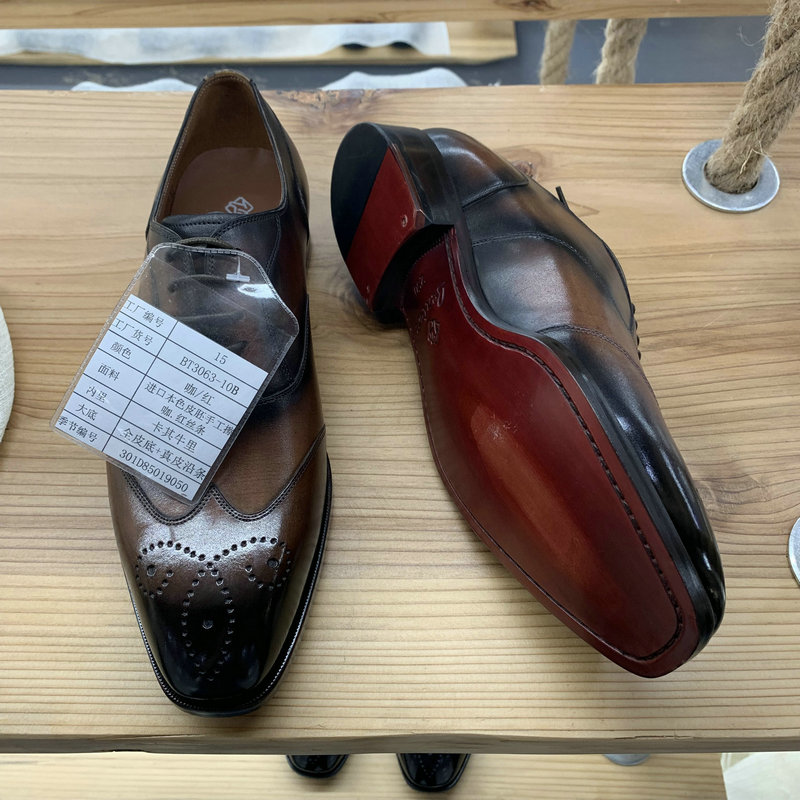 Custom Hand Made Brogue Oxford Leather Shoes image 3