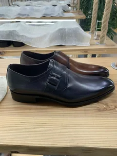 Genuine Leather Mens Monk Shoes image 2