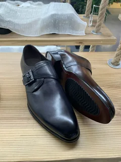 Genuine Leather Mens Monk Shoes image 3