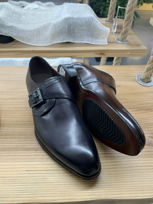 Genuine Leather Mens Monk Shoes image 3