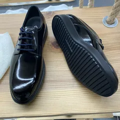 Men Classy Patent Leather Brogue Shoes image 6