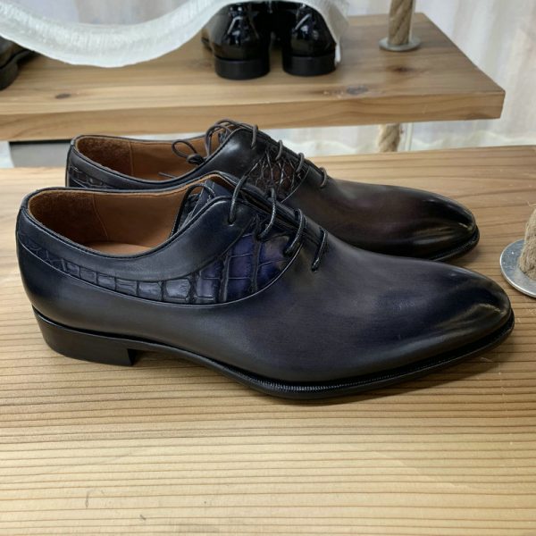 Top Grade Men Flat Sole Leather Shoes - China Shoe Manufacturer | Marcusius