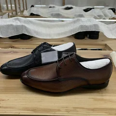 Outdoor Walking Men Woven Leather Shoes image 1