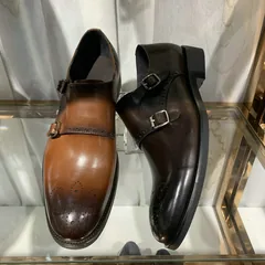 Mens Pointed Toe Monk Strap Leather Loafers image 3
