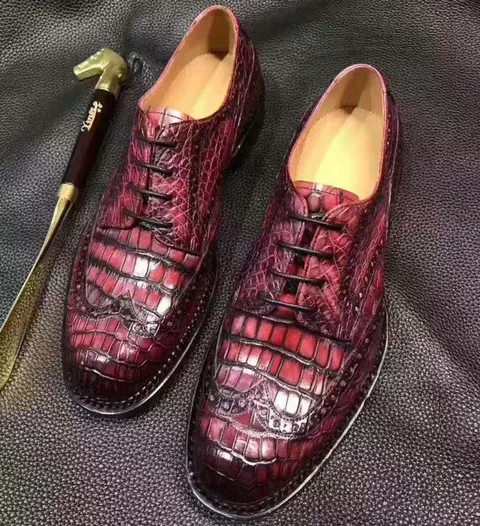 Goodyear Shoes Custom Shoes Men Genuine Alligator Leather