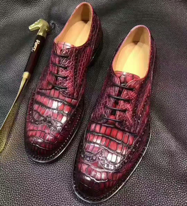 Goodyear Shoes Custom Shoes Men Genuine Alligator Leather