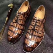 Lace Up Genuine Alligator Leather Men Official Business Shoes