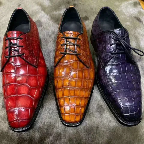 New Derby Goodyear Welted Men Dress Leather Shoes