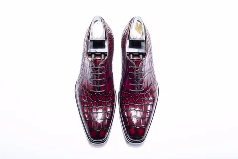 Genuine Crocodile Lace Up Oxford Shoe BMBAS12013