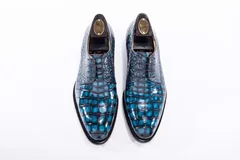 Men’s Dress Derby Shoes Crocodile Skin BMBAS12020 image 1