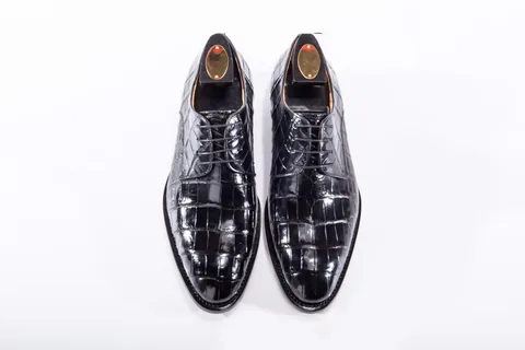 Men’s Genuine Crocodile Leather Lace Up Shoes BMBAS12023
