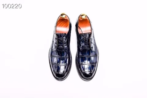 Men’s Derby Dress Shoes Crocodile Leather BMBAS12026