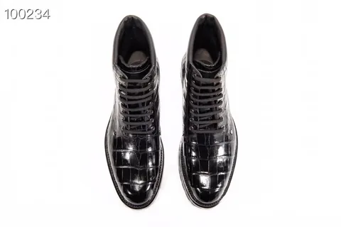 Men Fashion Crocodile Lace-up Boots BMBAS12031