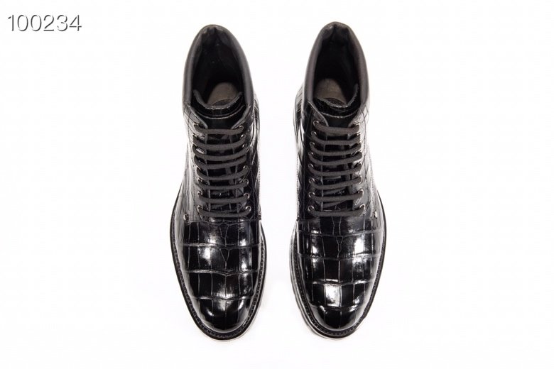 Men Fashion Crocodile Lace-up Boots BMBAS12031