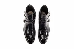 Genuine Crocodile Double Monk Strap Boot BMBAS12032 image 1
