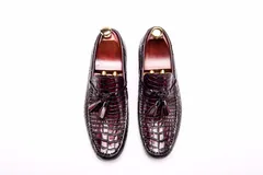 Men’s Genuine Crocodile Tassel Loafers BMBAS12037 image 1