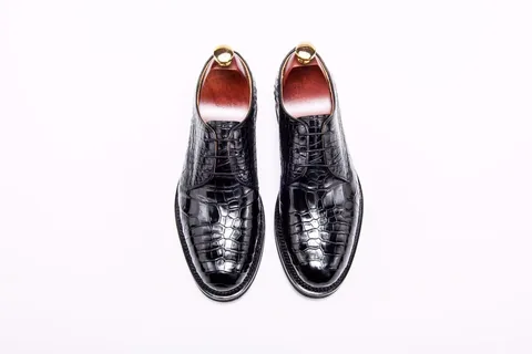 Men’s Crocodile Dress Shoes Leather Business Shoes BMBAS12043