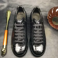 Men’s Crocodile Exotic Lace Up Sneaker BMBAS12045 image 1