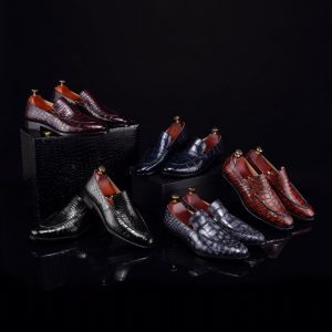 Men's Crocodile Driving Style Loafers