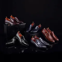Men’s Crocodile Driving Style Loafers BMBAS12048 image 1