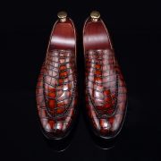 Crocodile Slip On Shoes Casual Leather Shoes