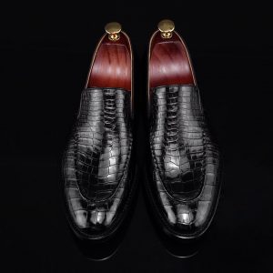 Crocodile Print Loafers Fashion Shoes