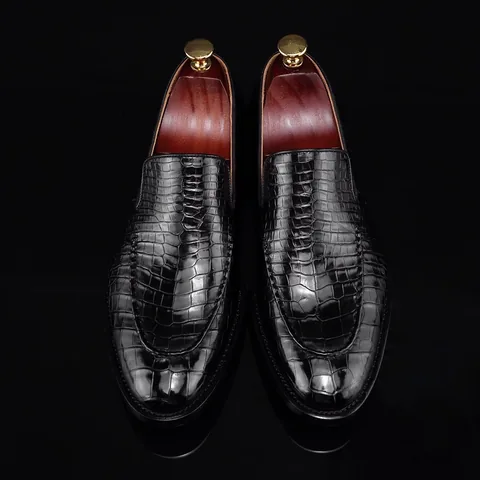 Scale-Patterned Fashion Loafers BMBAS12050