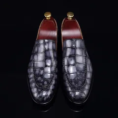 Crocodile Mens Loafers Leather Luxury Shoes BMGAS12051 image 1
