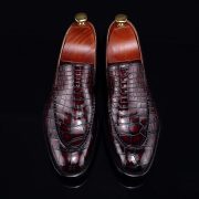 High-End Croc Leather Loafer Flat Shoes
