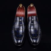 Handcrafted Croc Leather Penny Loafer