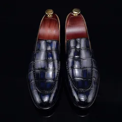 Handcrafted Croc Leather Penny Loafer BMBAS12053 image 1