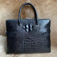 Large Crocodile Leather Laptop Bag XMBAB12019 image 1