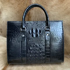 Crocodile Leather Compartment Briefcase XMBAB12022 image 1