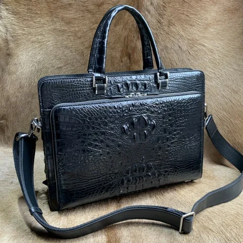 Classic Crocodile Pattern Briefcase XMBAB12024