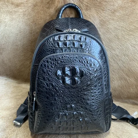 Casual Crocodile Leather Backpack XMBAB12030