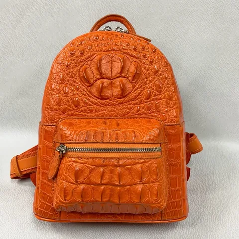Lady Crocodile Hornback Leather Colorful Backpack XFCAB12031