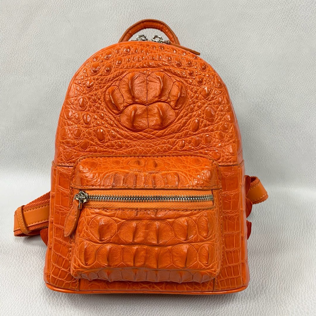 Lady Crocodile Hornback Leather Colorful Backpack XFCAB12031