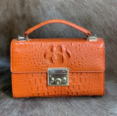 Full Leather Handbag Crocodile Shoulder Bag XFOAB12038