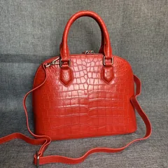 Womens Alligator Double Handle Small Shell Bag XFRAB12044 image 1