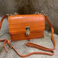 Womens Genuine Alligator Belly Leather Flap Chain Bag XFOAB12050 image 1