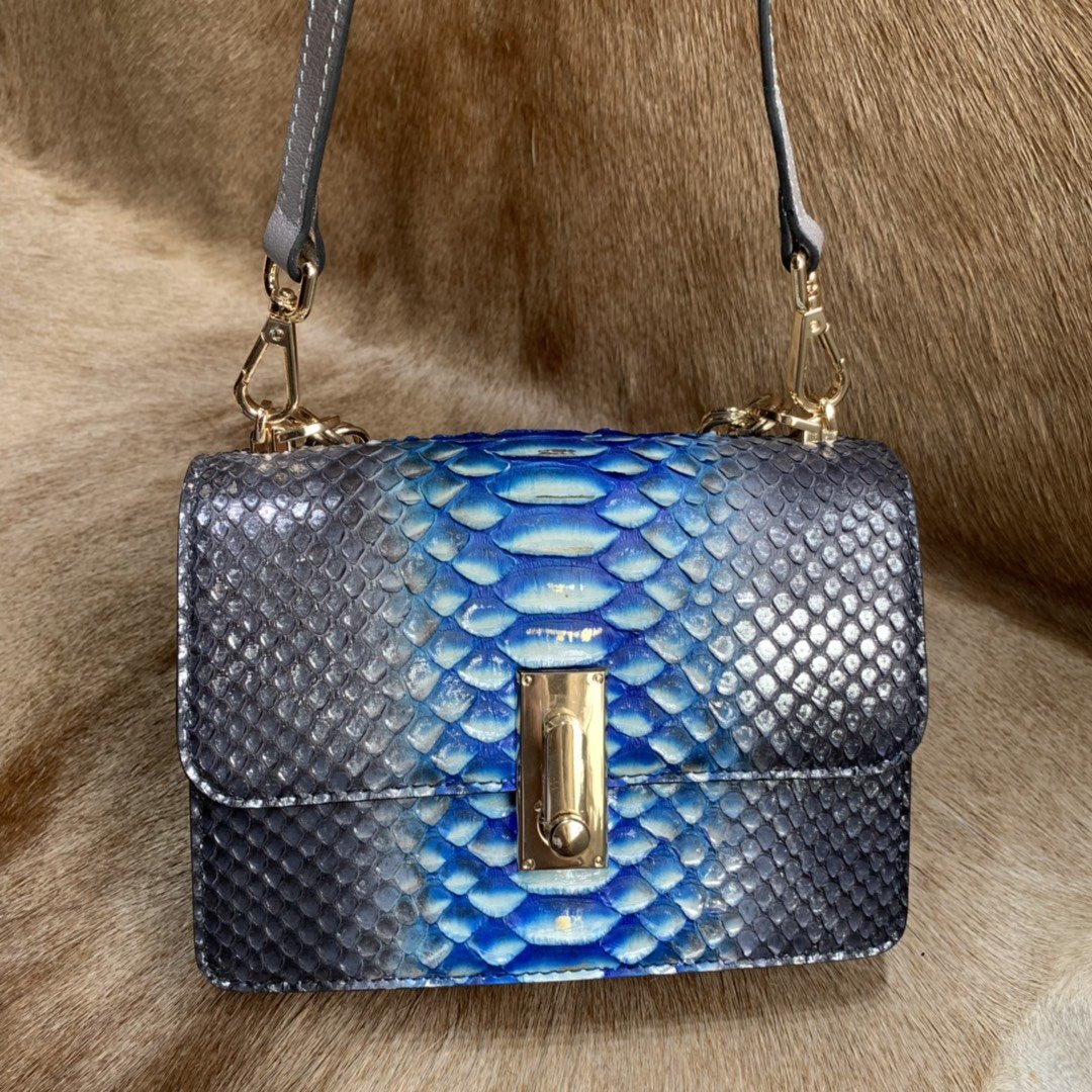 Natural Python Leather Sling Bag XFBPB12055