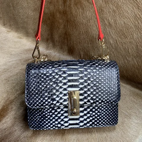 Natural Python Leather Handbag XFBPB12056